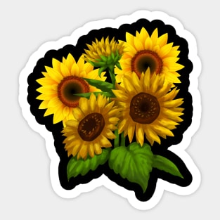 Sunflower Flora Japanese Minimalist Positive Retro Vintage Sticker